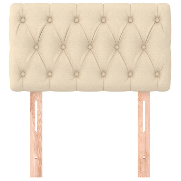 Testiera Crema 80 x 7 x 78/88 cm in Tessuto 346303