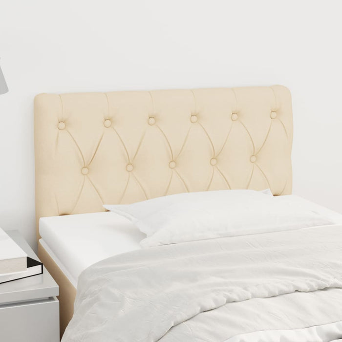 Testiera Crema 80 x 7 x 78/88 cm in Tessuto 346303