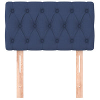 Testiera Blu 80 x 7 x 78/88cm in Tessuto