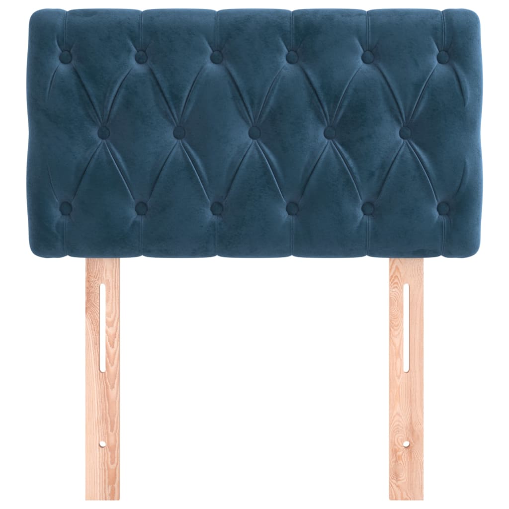 Testiera Blu Scuro 80x7x78/88 cm in Velluto 346310