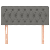 Testiera Grigio Scuro 90x7x78/88 cm in Tessuto 346313