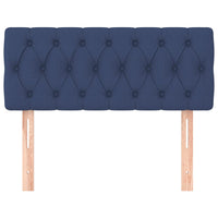 Testiera Blu 90 x 7 x 78/88 cm in Tessuto 346318