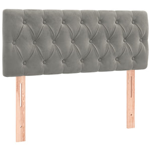 Testiera-Testata Decorativa Grigio Chiaro 90x7x78/88 cm in Velluto