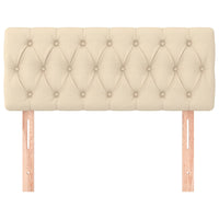 Testiera Crema 100 x 7 x 78/88 cm in Tessuto 346331