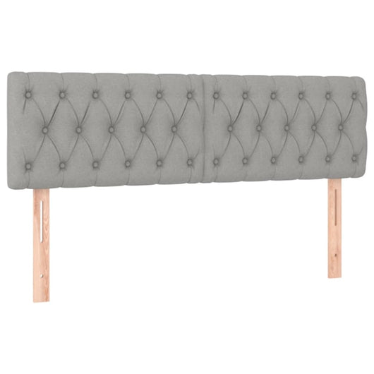 Testiere 2 pz Grigio Chiaro 72x7x78/88 cm in Tessuto 346340