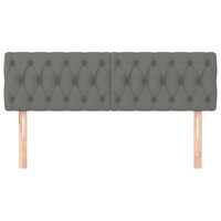 Testiere 2 pz Grigio Scuro 72 x 7 x 78/88 cm in Tessuto 346341