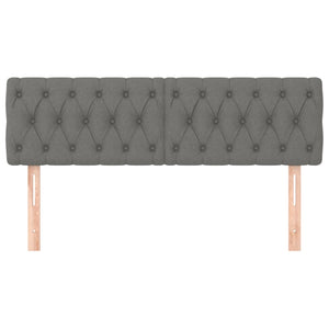 Testiere 2 pz Grigio Scuro 72 x 7 x 78/88 cm in Tessuto 346341