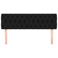 Testiera 2 pz Nera 80 x 7 x 78/88 cm in Tessuto 346356