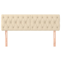 Testiera 2 pz Crema 80 x 7 x 78/88 cm in Tessuto 346359