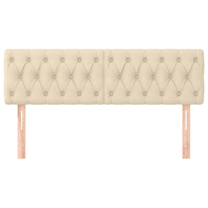 Testiera 2 pz Crema 80 x 7 x 78/88 cm in Tessuto 346359