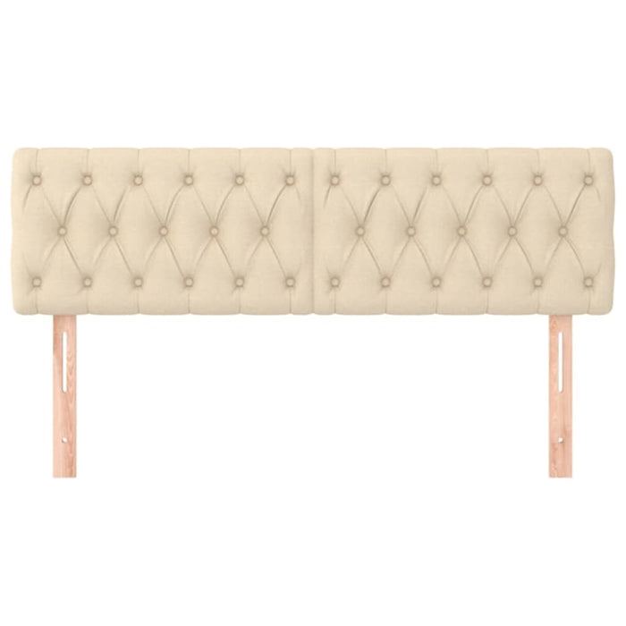 Testiera 2 pz Crema 80 x 7 x 78/88 cm in Tessuto 346359