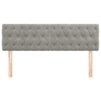 Testiera 2 pz Grigio Chiaro 80x7x78/88 cm in Velluto 346362