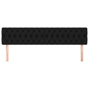 Testiera 2 pz Nera 90 x 7 x 78/88 cm in Tessuto 346370