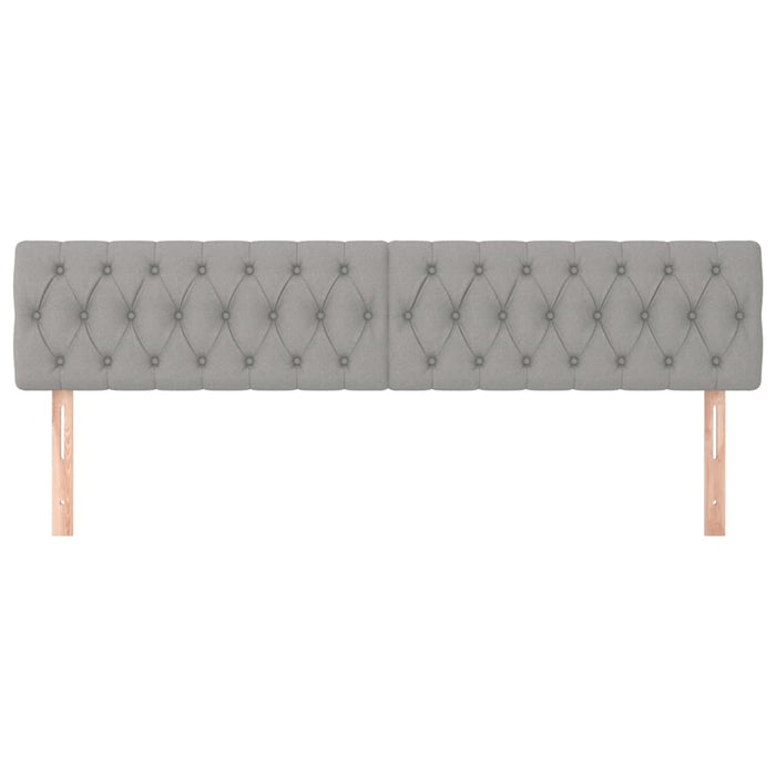 Testiere 2 pz Grigio Chiaro 100x7x78/88 cm in Tessuto 346382