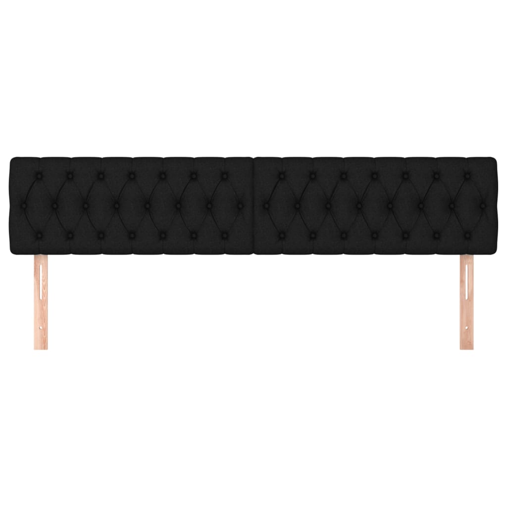 Testiere 2 pz Nero 100 x 7 x 78/88 cm in Tessuto