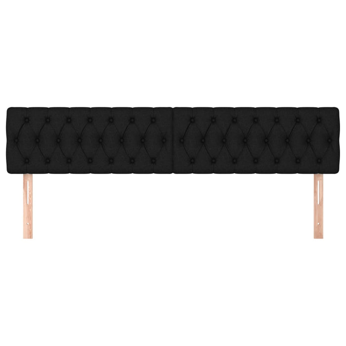 Testiere 2 pz Nero 100 x 7 x 78/88 cm in Tessuto