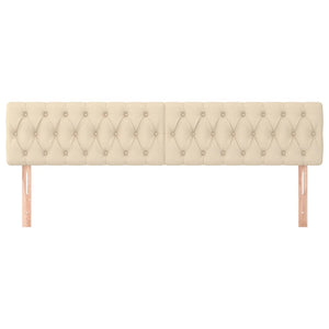 Testiera 2 pz Crema 100 x 7 x 78/88 cm in Tessuto 346387