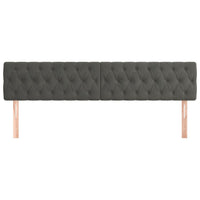 Testiere 2 pz Grigio Scuro 100x7x78/88 cm in Velluto 346391