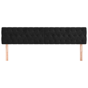 Testiere 2 pz Nero 100 x 7 x 78/88 cm in Velluto 346392