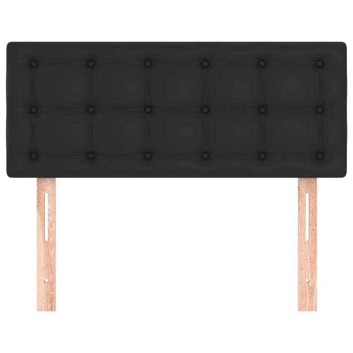 Testiera Nera 80x5x78/88 cm in Similpelle 346404