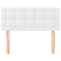 Testiera Bianca 80x5x78/88 cm in Similpelle 346405