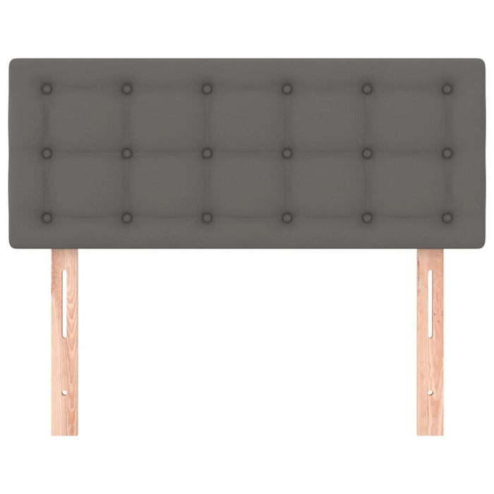 Testiera Grigia 80x5x78/88 cm in Similpelle 346408