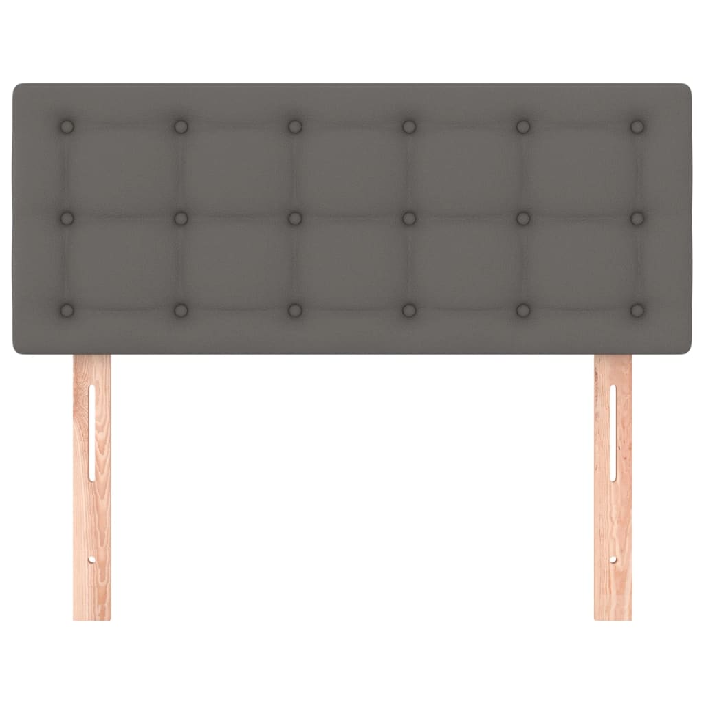 Testiera Grigia 80x5x78/88 cm in Similpelle 346408