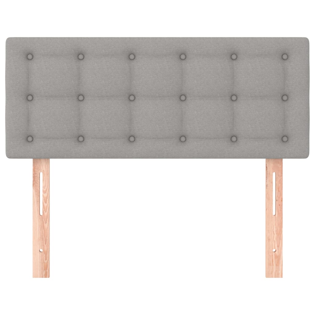 Testiera-Testata Decorativa Grigio Chiaro 90x5x78/88 cm in Tessuto 769862