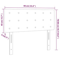 Testiera-Testata del letto Bianca 90x5x78/88 cm in Similpelle