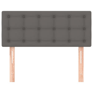 Testiera Grigio 90x5x78/88 cm in Similpelle 346428