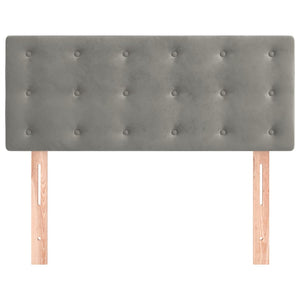 Testiera Grigio Chiaro 90x5x78/88 cm in Velluto 346430