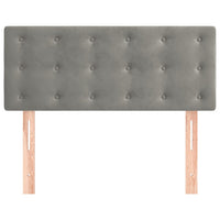 Testiera-Testata Decorativa Grigio Chiaro 90x5x78/88 cm in Velluto 549284