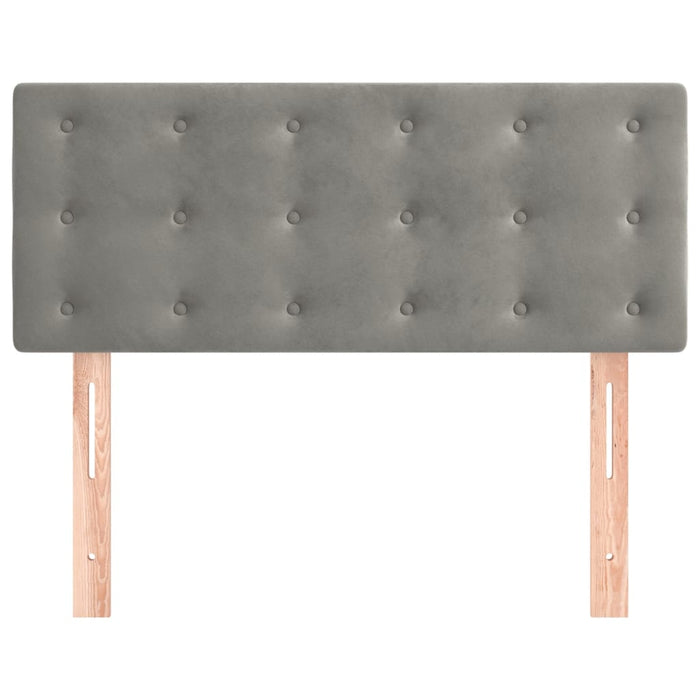 Testiera-Testata Decorativa Grigio Chiaro 90x5x78/88 cm in Velluto 549284