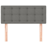 Testiera-Testata Decorativa Grigio Scuro 100x5x78/88 cm in Tessuto 672997