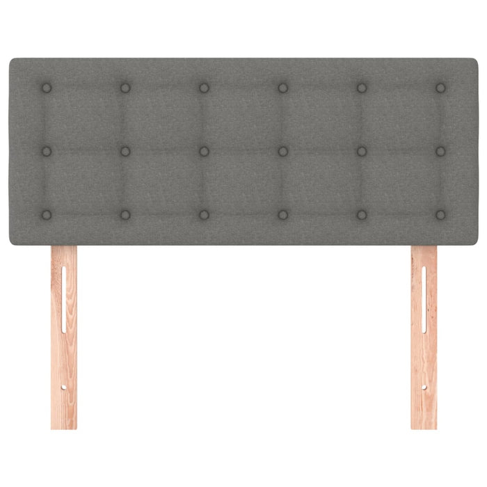 Testiera-Testata Decorativa Grigio Scuro 100x5x78/88 cm in Tessuto 672997