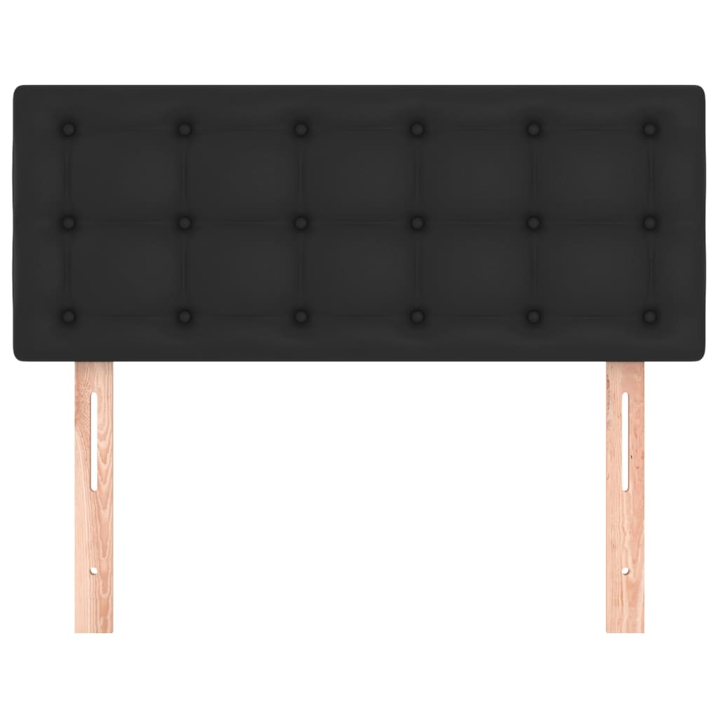 Testiera Nera 100x5x78/88 cm in Similpelle 346444