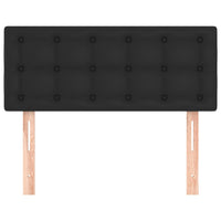 Testiera Nera 100x5x78/88 cm in Similpelle 346444