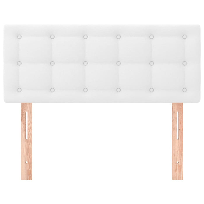 Testiera Bianco 100x5x78/88 cm in Similpelle 346445