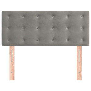 Testiera Grigio Chiaro 100x5x78/88 cm in Velluto