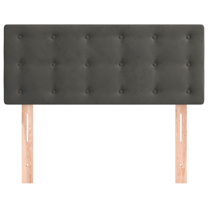 Testiera-Testata Decorativa Grigio Scuro 100x5x78/88 cm in Velluto 604960