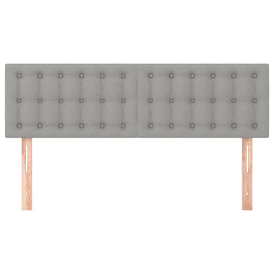 Testiere 2 pz Grigio Chiaro 72x5x78/88 cm in Tessuto 346456