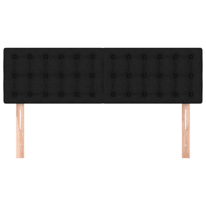 Testiere 2 pz Nere72x5x78/88 cm in Tessuto 346458