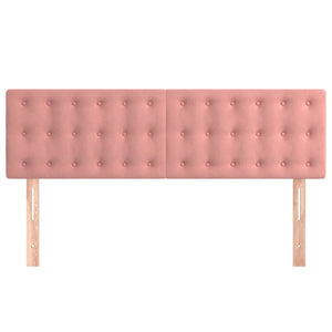 Testiere 2 pz Rosa 72x5x78/88 cm in Velluto 346475