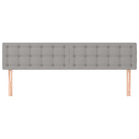 Testiera 2 pz-Set di 2 Testata-Testiera Decorativa Grigio Chiaro 80x5x78/88 cm in Tessuto 964842