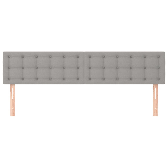 Testiera 2 pz-Set di 2 Testata-Testiera Decorativa Grigio Chiaro 80x5x78/88 cm in Tessuto 964842