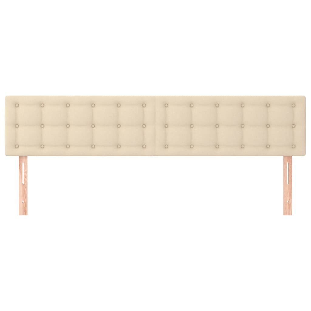 Testiera 2 pz Crema 80x5x78/88 cm in Tessuto 346481