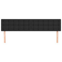 Testiera 2 pz-Set di 2 Testata-Testiera Decorativa Nera 80x5x78/88 cm in Similpelle 721994