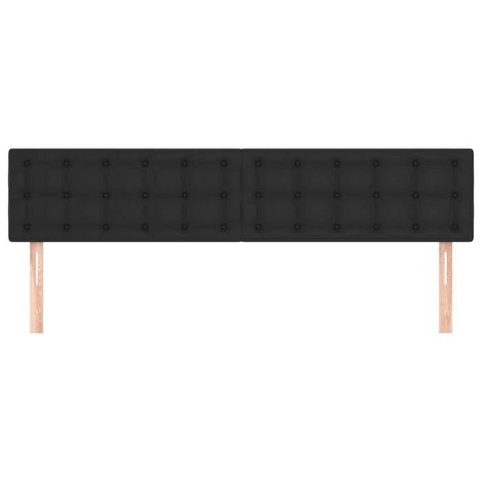 Testiera 2 pz-Set di 2 Testata-Testiera Decorativa Nera 80x5x78/88 cm in Similpelle 721994