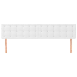 Testiera 2 pz Bianco 80x5x78/88 cm in Similpelle 346485