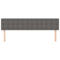 Testiera 2 pz-Set di 2 Testata-Testiera Decorativa Grigio 80x5x78/88 cm in Similpelle 379978